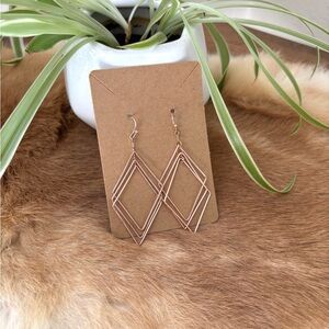 Elegant Rose Gold Geometric Earrings